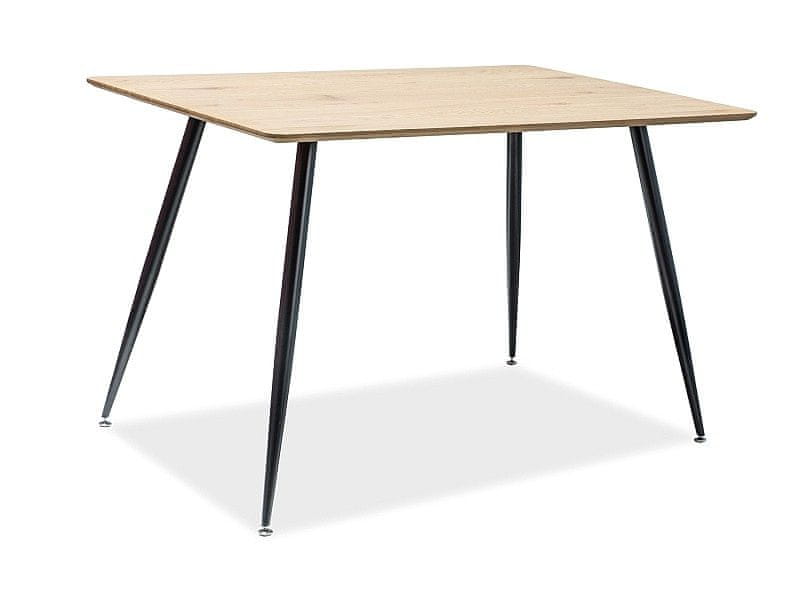 Veneti Jedálenský stôl KYRIL - 120x80, dub / čierny